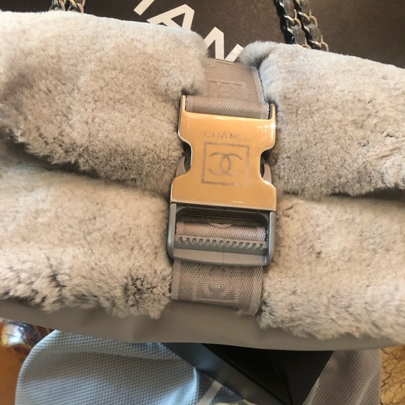*Authentic* + *Rare* Chanel Sport Rabbit Fur bag - Picture 2 of 5